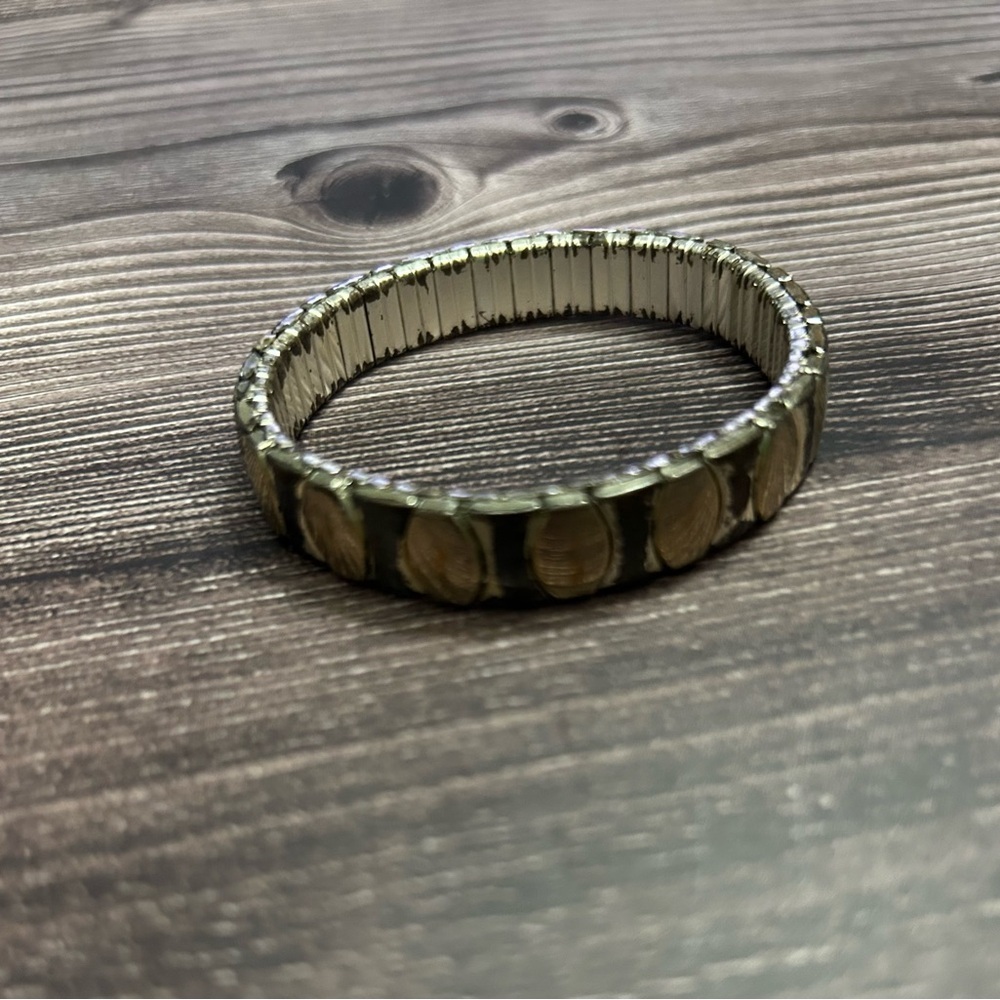 Gold and Silver Stretch Bracelet